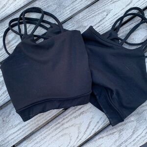 2 Gap Fit Strappy Sports Bras Large